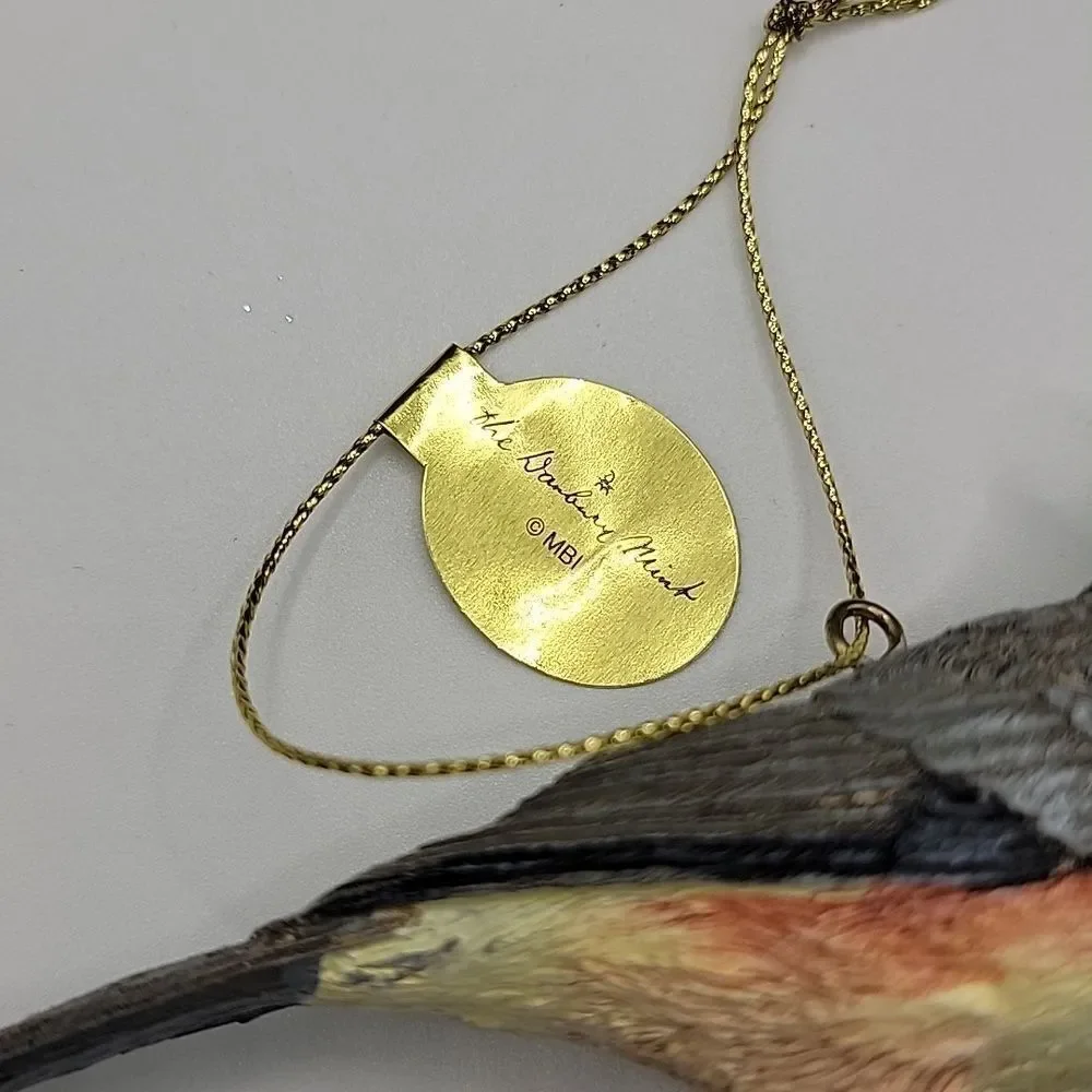Danbury Mint Christmas Songbird Ornament Titmouse Retired